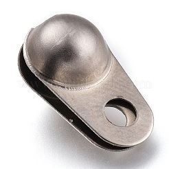 変色しにくい304ステンレススチールボールチープ  カロット終了  クラムシェルノットカバー  ステンレス鋼色  15x8mm  穴：3mm  内径：6mm&nbsp;X-STAS-A050-A-P