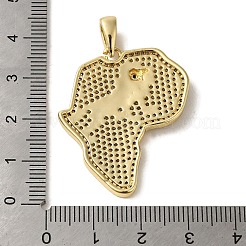 Brass Micro Pave Clear Cubic Zirconia Pendants&nbsp;KK-R162-075G