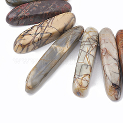 Natural Picasso Stone/Picasso Jasper Beads Strands&nbsp;G-S325-004