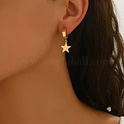 Stainless Steel Star Hoop Earrings&nbsp;TM6235