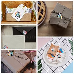 単語ありがとうティアドロップロールステッカー  粘着紙ギフトタグステッカー  パーティーのために  装飾的なプレゼント  パン屋  感謝の日&nbsp;DIY-B031-04A