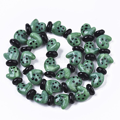 Handmade Lampwork Beads Strands&nbsp;LAMP-R142-05H