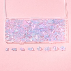 120Pcs 8 Styles Transparent Spray Paint Glass Beads&nbsp;GLAA-FS0002-26