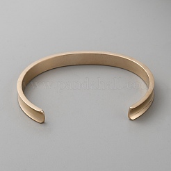 ステンレススチールオープンカフバングル  ローズゴールド  内径: 2-1/4インチ(5.7cm) x 2-3/8インチ(5.9cm)。&nbsp;BJEW-WH0516-03RG