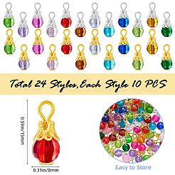 240Pcs 12 Colors Acrylic Pendants&nbsp;PALLOY-SW0025