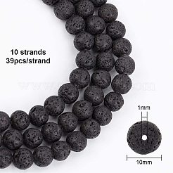 Natural Lava Rock Beads Strands&nbsp;G-OC0001-38-10mm