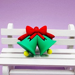 クリスマス pvc プラスチック ペンダント  クリスマス鐘  36x47.5x25mm  穴：2mm&nbsp;KY-D018-01A
