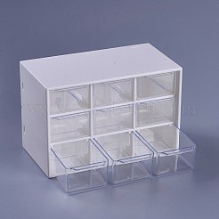 プラスチック製の化粧品収納ディスプレイボックス  化粧オーガナイザー  三層引き出し  ホワイト  18x9.8x11.9cm&nbsp;AJEW-WH0096-62