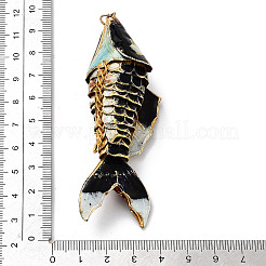 Brass Cloisonne Pendants&nbsp;KK-P251-A05-G