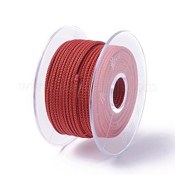 編組鋼線ロープコード  ジュエリーDIY製版材料  スプールで  レッド  約5.46ヤード（5m）/ロール  3mm&nbsp;OCOR-G005-3mm-A-21