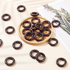 木製フレームコネクター  マクラメ木製リング  丸いリング  ココナッツブラウン  30x6.5mm  内径：17mm&nbsp;LS-WOOD-WH0027-69B