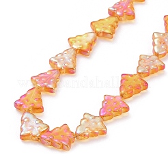 Transparent Electroplate Glass Bead Strands&nbsp;EGLA-C002-FR03