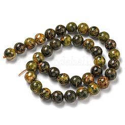 天然マルハナバチジャスパービーズ連売り  ラウンド  8mm  穴：0.8mm  約48~50個/連  14.57''~15.35''（37~39センチメートル）&nbsp;G-P544-A03-02