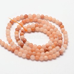 天然石ピンクアベンチュリンビーズ連売り  ラウンド  3mm  穴：0.5mm  約125個/連  40cm&nbsp;G-N0185-04-3mm