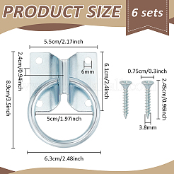 6 Bags Iron Decorative Rope Supports Holder&nbsp;FIND-BC0019-71