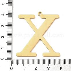 304ステンレスペンダント  文字L  18KGP本金メッキ  イオンプレーティング（ip）  文字x  39.5x34x1.4mm  穴：2mm&nbsp;STAS-C157-01G-X