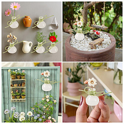 5Pcs Miniature Glass Vase Bottles with Polyester Cord&nbsp;AJEW-TAC00056