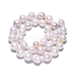 Natural Baroque Pearl Keshi Pearl Beads Strands&nbsp;PEAR-S019-10A