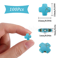 100Pcs Synthetic Turquoise Dyed Beads&nbsp;TURQ-SC0001-27