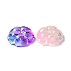 クリアガラスビーズ  花  ミックスカラー  13x13.5x4.5mm  穴：1.5mm&nbsp;GLAA-H025-03