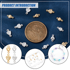 40Pcs 4 Sytles Brass Connector Charms&nbsp;KK-BC0012-06