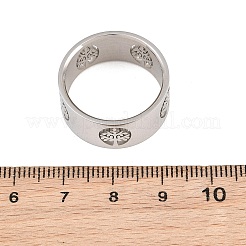 男性用304ステンレススチール製指輪  中空の生命の木  ステンレス鋼色  9.5mm  内径：20mm&nbsp;SA-CBA3D5E-03P