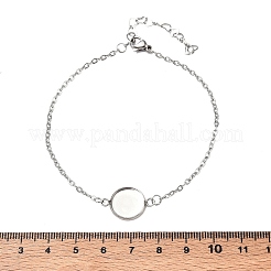 12Pcs 3 Color Blank Dome Flat Round Glass Link Bracelets Set&nbsp;BJEW-AB00003