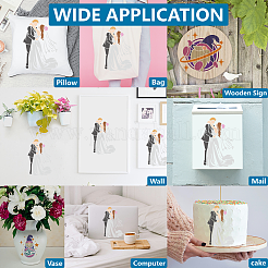 1 Set Wedding Theme PET Hollow Out Drawing Painting Stencils&nbsp;DIY-MA0004-94