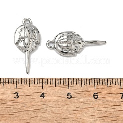 海をテーマにした304ステンレススチールペンダント  ステンレス鋼色  カブトガニ  24x10.5x4.5mm  穴：1.6mm&nbsp;STAS-I367-02P-06
