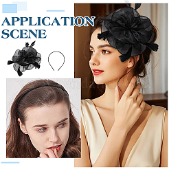 Organza Hat Hair Clips and Hair Bands for Women&nbsp;OHAR-WH0034-37
