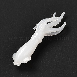 3Dレジンモデル  UVレジン封入パーツ  エポキシ樹脂ジュエリー作り  インクフィッシュ  ホワイト  20.5x6x3.5mm&nbsp;DIY-F090-05