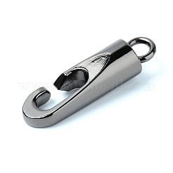合金バッグクラスプ  バッグ交換用アクセサリー用  ガンメタ色  3.65x0.95x0.95cm  穴：4mm&nbsp;FIND-WH0069-49B