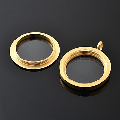 304 Stainless Steel Rhinestone Pendants Ion Plating(IP)&nbsp;STAS-Z098-30G