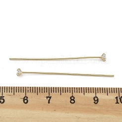 真鍮マイクロパヴェクリアキュービックジルコニアヘッドピン  14KGP本金メッキ  42.5x3x3mm&nbsp;KK-M306-09G-02