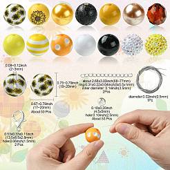 DIY Bubblegum Bracelet Pendant Decoration Making Kit for Sunflower Theme&nbsp;MACR-CJC0005-02A-01