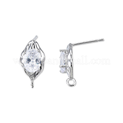 Brass Stud Earring Findings&nbsp;LS-X-KK-N232-434P
