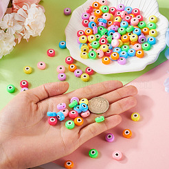 140Pcs 7 Colors Opaque Printed Acrylic Beads&nbsp;OACR-TA0003-31