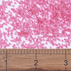 MIYUKIデリカビーズ  シリンダー  日本製シードビーズ  11/0  （db1308)は透明なバブルガムピンクに染められました  1.3x1.6mm  穴：0.8mm  約2000PCS /ボトル  10 G /ボトル&nbsp;SEED-JP0008-DB1308