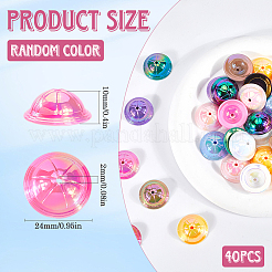 40pcs UV Plating Opaque Acrylic Beads&nbsp;OACR-SP0001-13