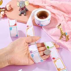 2ロール粘着ラベル絵ステッカー  長方形の紙の手書きの名前タグステッカー  2.7x5.7cm&nbsp;DIY-TA0014-51B