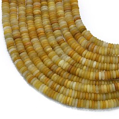 フロスト加工の天然トパーズ翡翠ビーズ連売り  ロンデル  6x2mm  穴：0.7mm  約150~160個/連  14.57~14.96''（37~38センチメートル）&nbsp;G-K389-C13-01