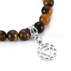 Reiki Natural Mixed Stone Stretch Bracelets for Girl Women&nbsp;BJEW-S145-001