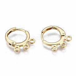 Brass Huggie Hoop Earring Findings&nbsp;KK-N233-082-NF