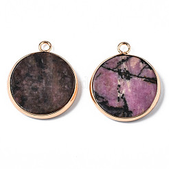 Natural Rhodonite Pendants&nbsp;G-Q998-010F