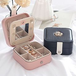 PU Imitation Leather Jewelry Organizer Box&nbsp;CON-P016-A01