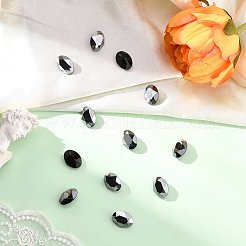 プレシオサ® マキシマ クリスタル ファンシーストーン  チェコクリスタル  435 12 601 楕円  未完成  23980 272 ヘマタイト  18x13mm&nbsp;Y-PRC-FF18-23980-272