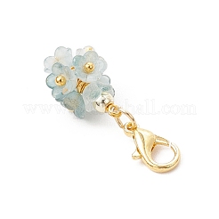 アクリルペンダントの装飾  亜鉛合金カニカン付き  花  ミックスカラー  30.5mm  12個/セット&nbsp;HJEW-JM03448