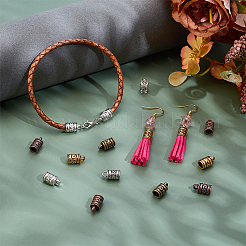 200Pcs 4 Styles Tibetan Style Alloy Cord Ends&nbsp;FIND-PH0061-93