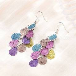 430 Stainless Steel Dangle Earrings&nbsp;EJEW-B157-01E