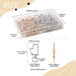 40Pcs 2 Colors Alloy Swivel Snap Hook Clasps&nbsp;FIND-FS0004-73E